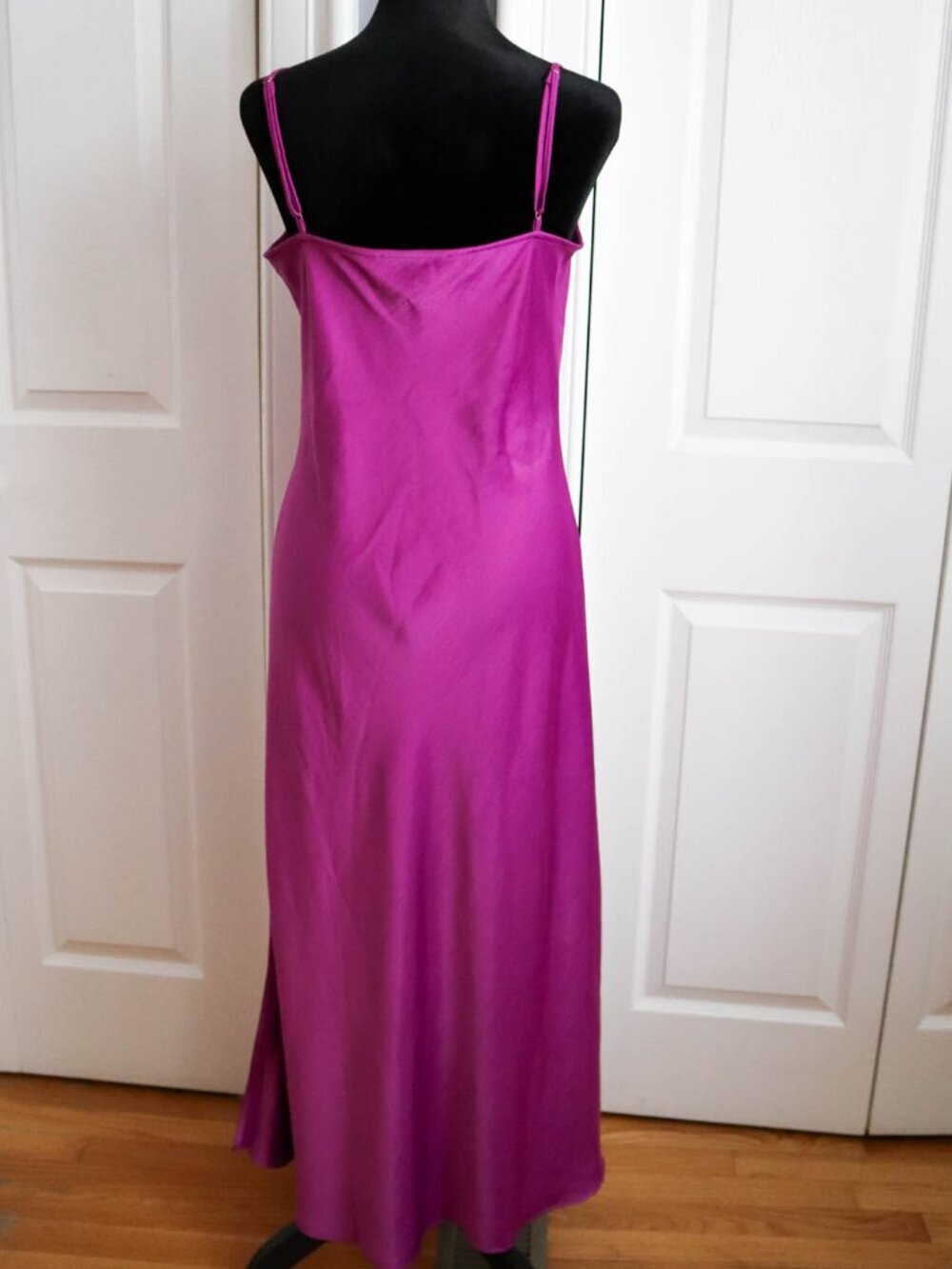 Loft Cowl Neck Maxi Slip Dress Sleeveless Purple Magenta Sz 8 Cocktail Wedding - Picture 6 of 7